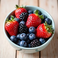 Obraz premium fruit, strawberry, food, berry, fresh, red, berries, healthy, blueberry, strawberries, raspberry, dessert, isolated, sweet, bowl, ripe, white, blackberry, blueberries, diet, summer, delicious, organic