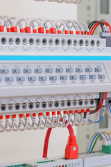 Connecting the electrical module using copper electrical insulated wires. 