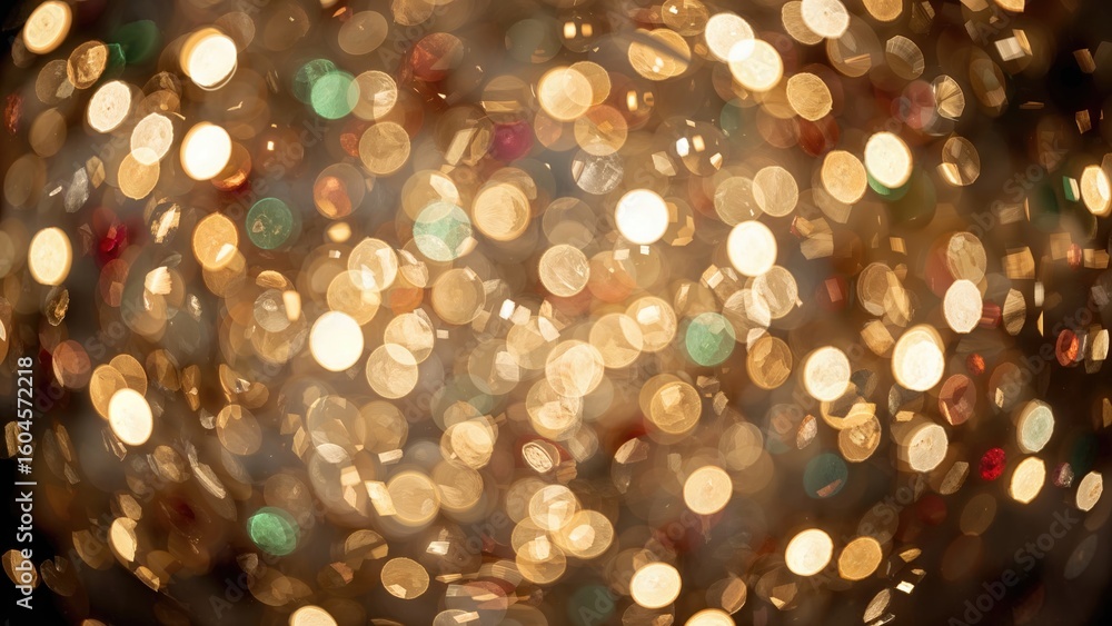 Aufkleber blurred sparkling lights creating an abstract bokeh effect. festive luxury backdrop for celebrations