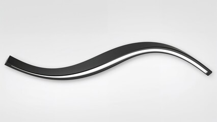 Curved black and white LED fixture featuring a minimalist design, suitable for modern home settings, shown on a white background.