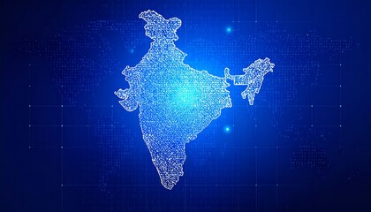 India map digital illustration