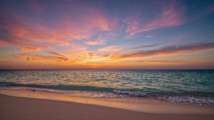 Magnificent sunset view at the waterfront