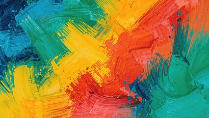 Artistic Abstract Design with Brush Strokes