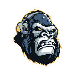 gorilla  mascot vector illustration