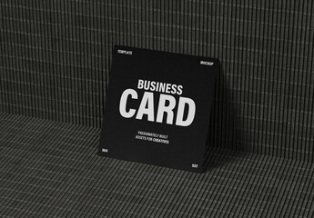 Rough Paper Square Business Card Mockup