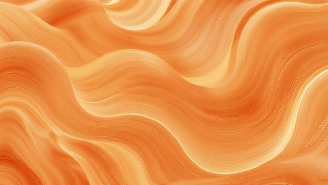Smooth flowing orange wave abstract background - Powered by Adobe