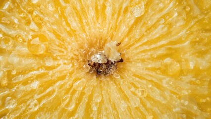 Macro shot of banana fruit inside