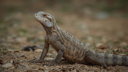 Fototapeta premium A reptilian creature known as a monitor lizard