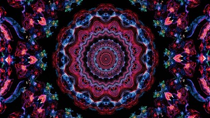 Symmetrical colorful fractal design