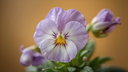 Obraz premium Detailed shot of a primula violet blossom surrounded by seasonal spring and summer scenery