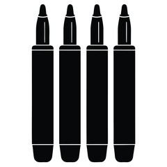 Interior designer element isolated color pen set on white background