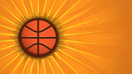 Yellow Basketball Background Tournament Advertising