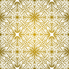 Ornement décoratif Motif floral abstrait Etoile Fleur de style Papier Peint