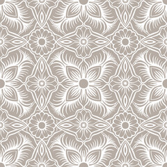 Ornement décoratif Motif floral abstrait Etoile Fleur de style Papier Peint