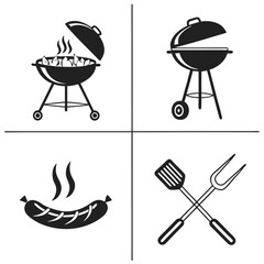 Outdoor Cooking and Grilling Essentials Including a Barbecue Grill Sausage and Utensils for a Delicious Meal Under the Sun