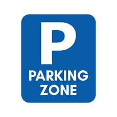 Flat vector parking icon with letter P