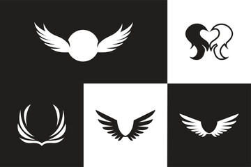 wing logo symbol icon vector illustration