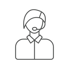 Customer Representative thinline icon , vector, pixel perfect, illustrator file 
