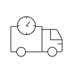 Delivery In-Time thinline icon , vector, pixel perfect, illustrator file 
