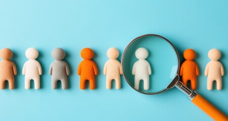 Analyzing Diversity and Individuality: A Close-Up Investigation of Figurines Representing Varied Attributes Against a Blue Background