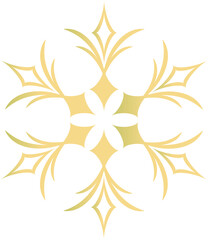 Fototapeta premium アンティークでおしゃれなマーク・雪の結晶素材