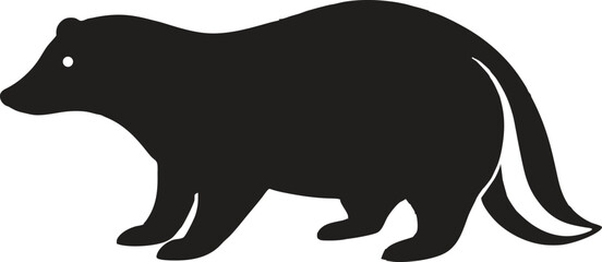 badger silhouette vector art
