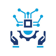 Digital Transformation glyph color icon