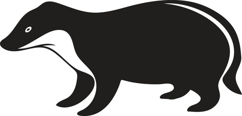 badger silhouette vector art