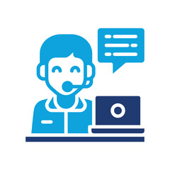 Customer Service glyph color icon