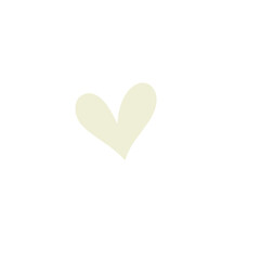 Minimalist soft yellow heart – hand drawn love symbol in pastel tone