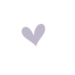 Pastel Purple Heart – Flat Romantic Symbol in Soft Lilac Tone