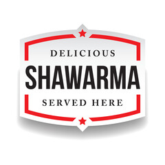 Delicious Shawarma label sticker tag