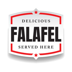 Delicious Falafel label sticker tag