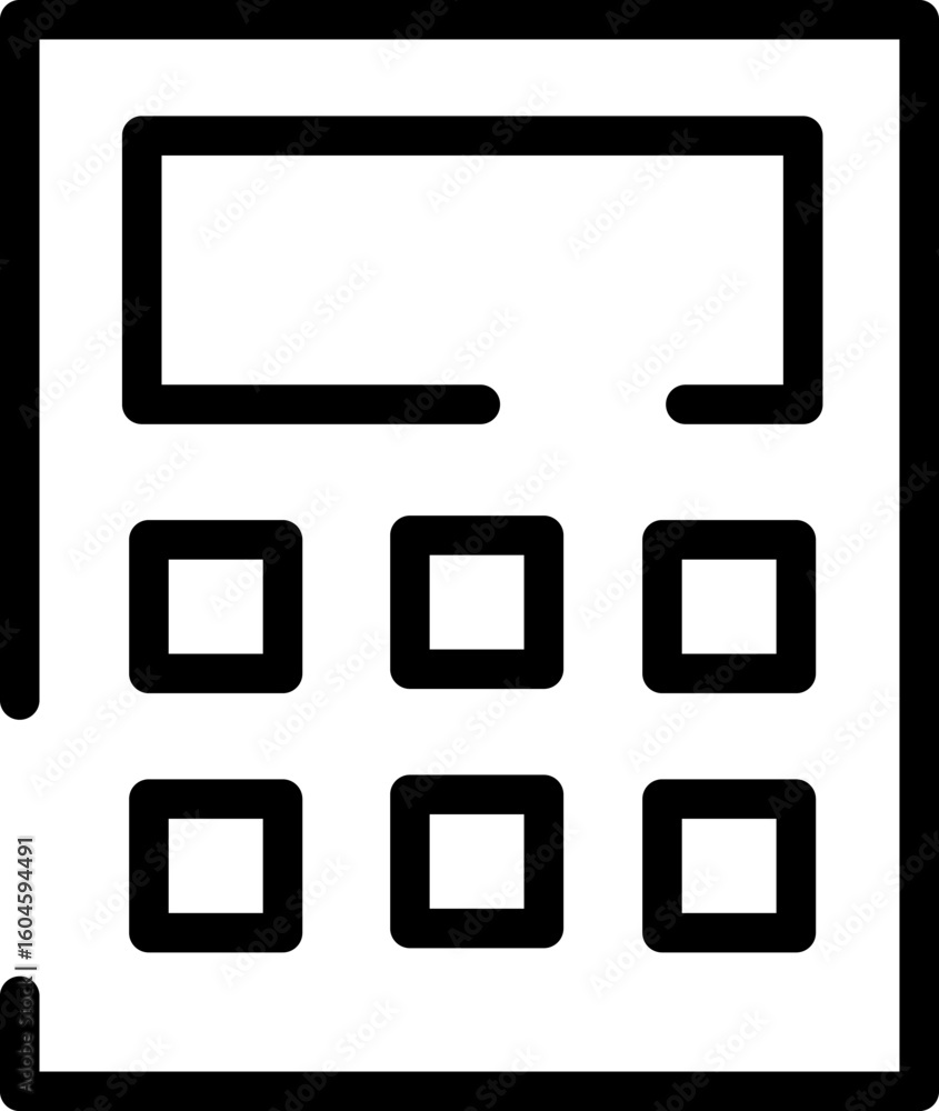 Poster minimalistic modern rounded outline count icon