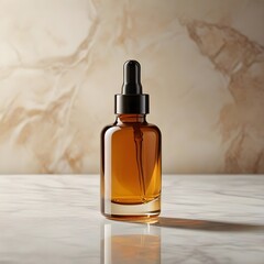 Naklejka premium Professional product photography of a cosmetic pump bottle with reflection.