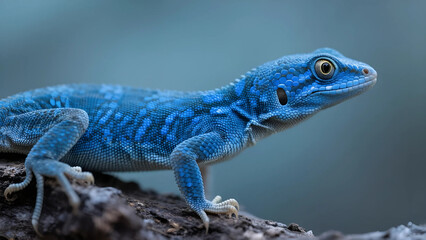 Naklejka premium lizard on a rock