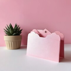 pink box in a room  