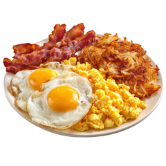 Bacon, Eggs, and Hash Browns PNG