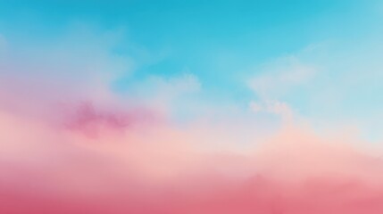 The beautiful gradient sky with soft pink and blue clouds at sunset