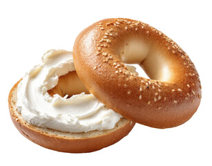 Bagel with Spread Transparent Background