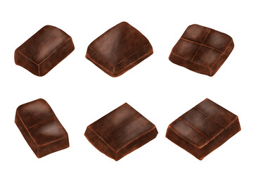 chocolate isolated on white background