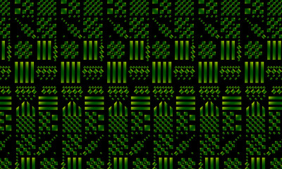 Ikat ethnic pattern background. dark green metallic abstract background. classical traditional background.