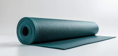 A Stylish and Functional Teal Yoga Mat Perfect for Exercise, Meditation, and Fitness Enthusiasts Seeking Comfort and Support During Their Practice