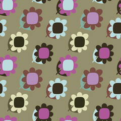 Floral Pattern Limited Color Palette