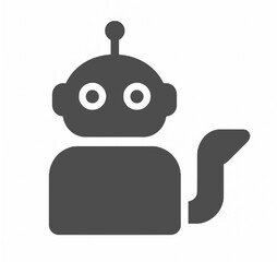 Robot Icon &ndash; Minimal Vector Silhouette