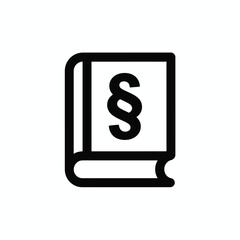 Legal book icon with paragraph symbol