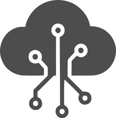 Cloud AI Icon &ndash; Connectivity and Data
