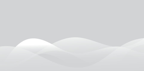 elegant abstract design featuring smooth, flowing white and light gray waves. Luxurious satin wave background with a smooth elegant drape Horizontal gray background for business banner, or backdrop.	