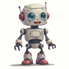 Naklejka premium humanoid robot design very cool