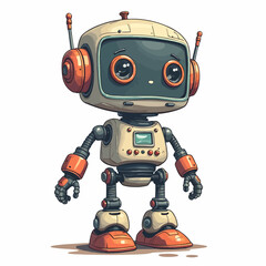 Naklejka premium humanoid robot design very cool